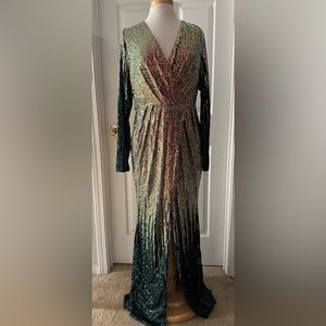 Sequined Evening Formal Gown